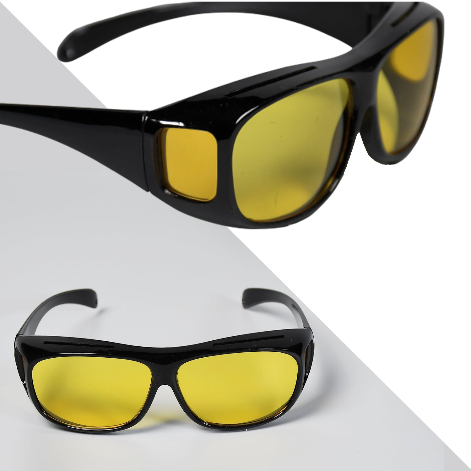 7704 Night Driving Polarized HD Vision Glasses | Anti Glare 100% UV Protected Goggles | Night Bike Riding Car driving Glasses For Men & Women Use DeoDap 7704 Night Driving Polarized HD Vision Glasses | Anti Glare 100% UV Protected Goggles | Night Bike Riding Car driving Glasses For Men & Women Use DeoDap